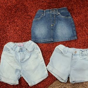 Toddler girl's shorts and skirt!